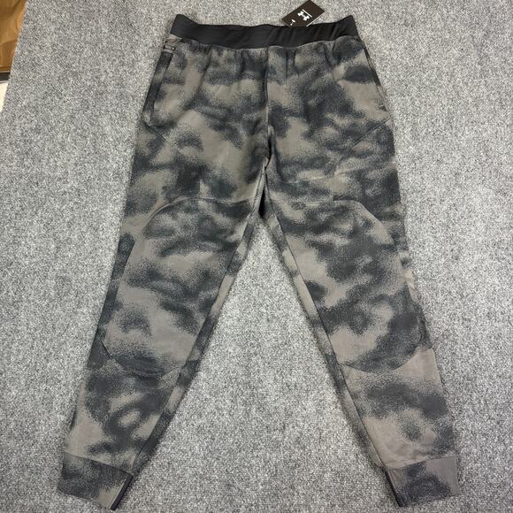 Under Armour Unstoppable Joggers Mens L Pants Black Camo Stretch 1352027-010 NWT - Picture 2 of 9